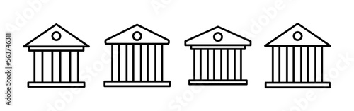 Bank icon vector for web and mobile app. Bank sign and symbol, museum, university