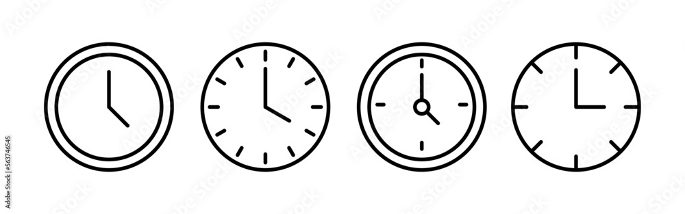 Clock icon vector for web and mobile app. Time sign and symbol. watch icon Clock icon vector for web and mobile app. Time sign and symbol. watch icon