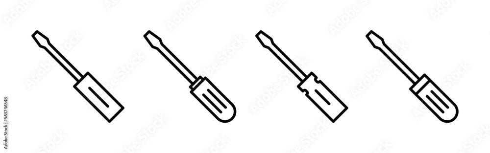 Screwdriver icon vector for web and mobile app. tools sign and symbol Screwdriver icon vector for web and mobile app. tools sign and symbol