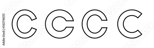 Copyright icon vector for web and mobile app. copyright sign and symbol