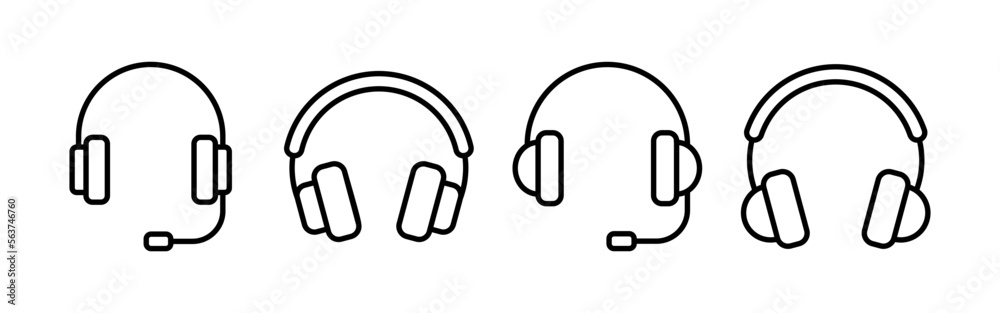 Headphone icon vector for web and mobile app. headphone sign and symbol Headphone icon vector for web and mobile app. headphone sign and symbol