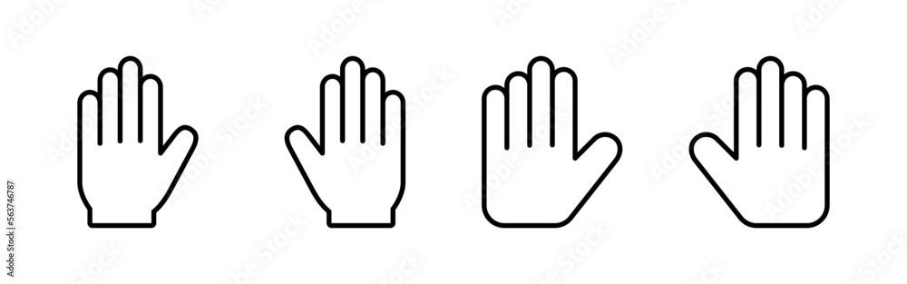 Hand icon vector for web and mobile app. hand sign and symbol. hand gesture Hand icon vector for web and mobile app. hand sign and symbol. hand gesture