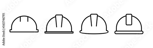 Helmet icon vector for web and mobile app. Motorcycle helmet sign and symbol. Construction helmet icon. Safety helmet