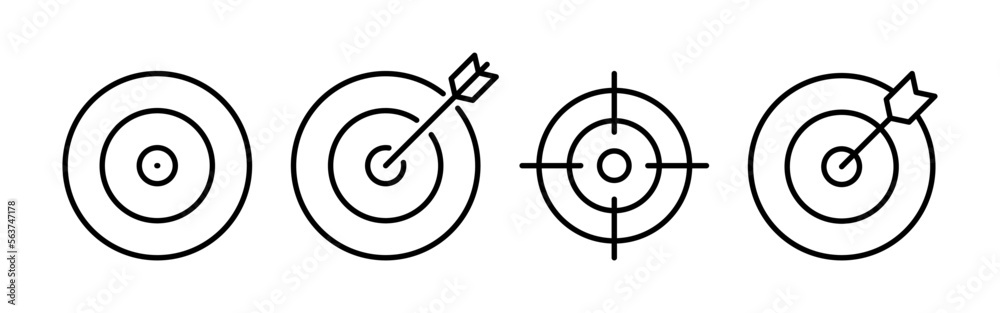 Target icon vector for web and mobile app. goal icon vector. target marketing sign and symbol