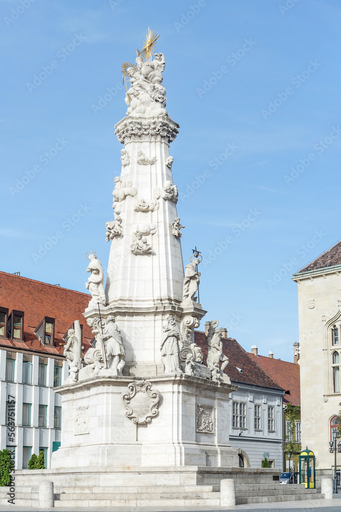 Holy Trinity Statue, plague column, Castle hill, Budapest, Hungary