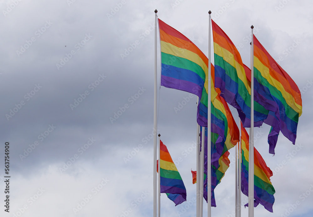 flags on the sky