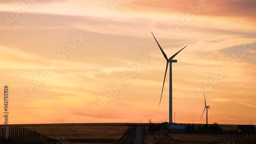 Wind turbine in rural New Mexico near Clovis. photo