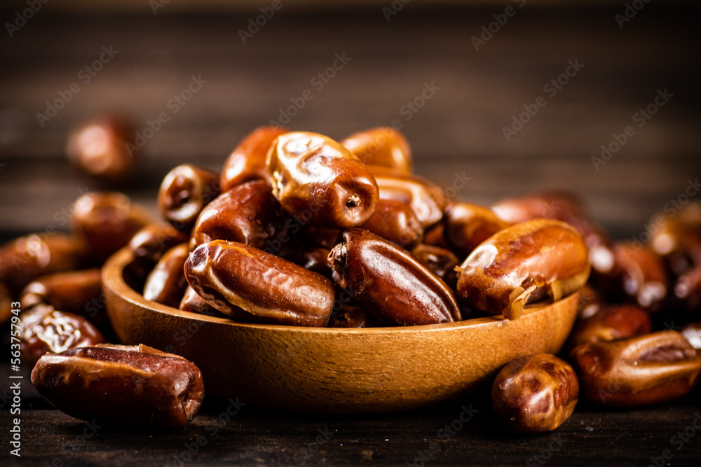 Ripe dates on a plate. Ripe dates on a plate.