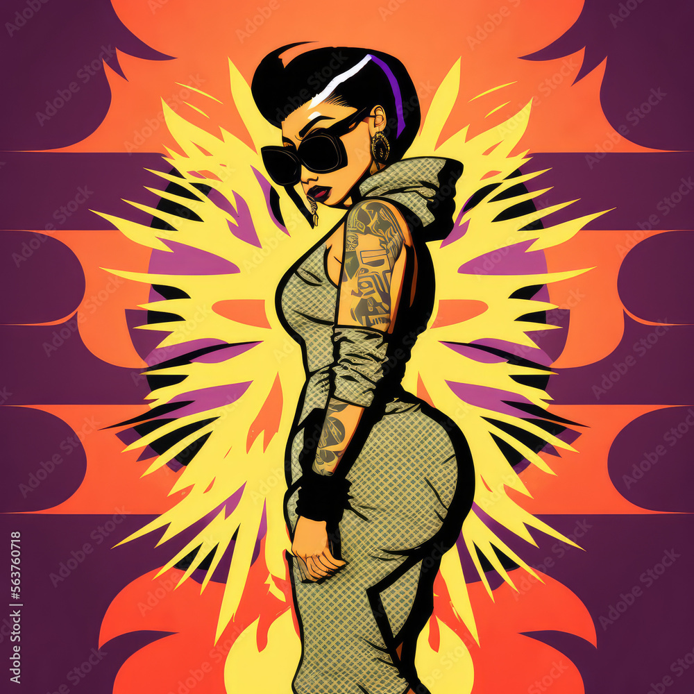 Stylish Female Abstract Art - Unique Design featuring a Beautiful Woman Stylish Female Abstract Art - Unique Design featuring a Beautiful Woman