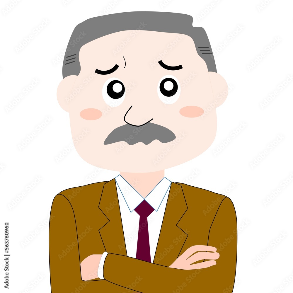 People material - image of a troubled president 人物素材ー困った社長風イメージ People material - image of a troubled president 人物素材ー困った社長風イメージ