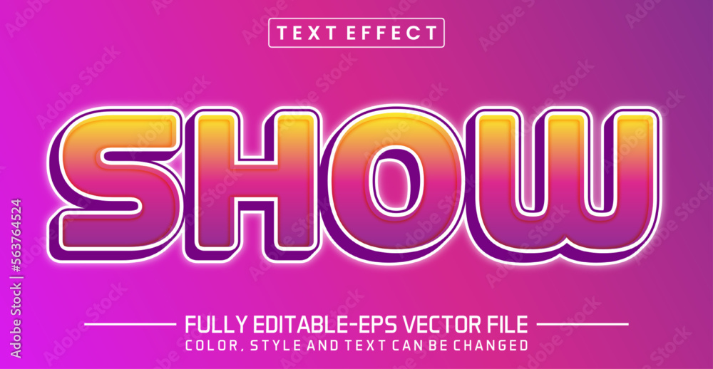 Show text editable style effect