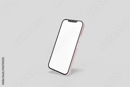 Mockup / template. Smartphone with blank screens for your design isolated on white background.