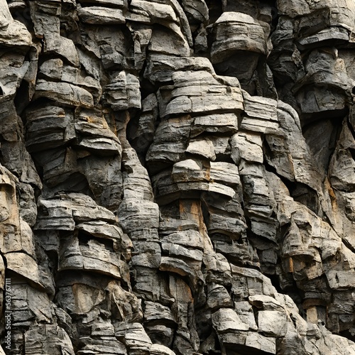 Canvastavla rock cliff face mountainside side wall view photorealistic hyperdetailed textur