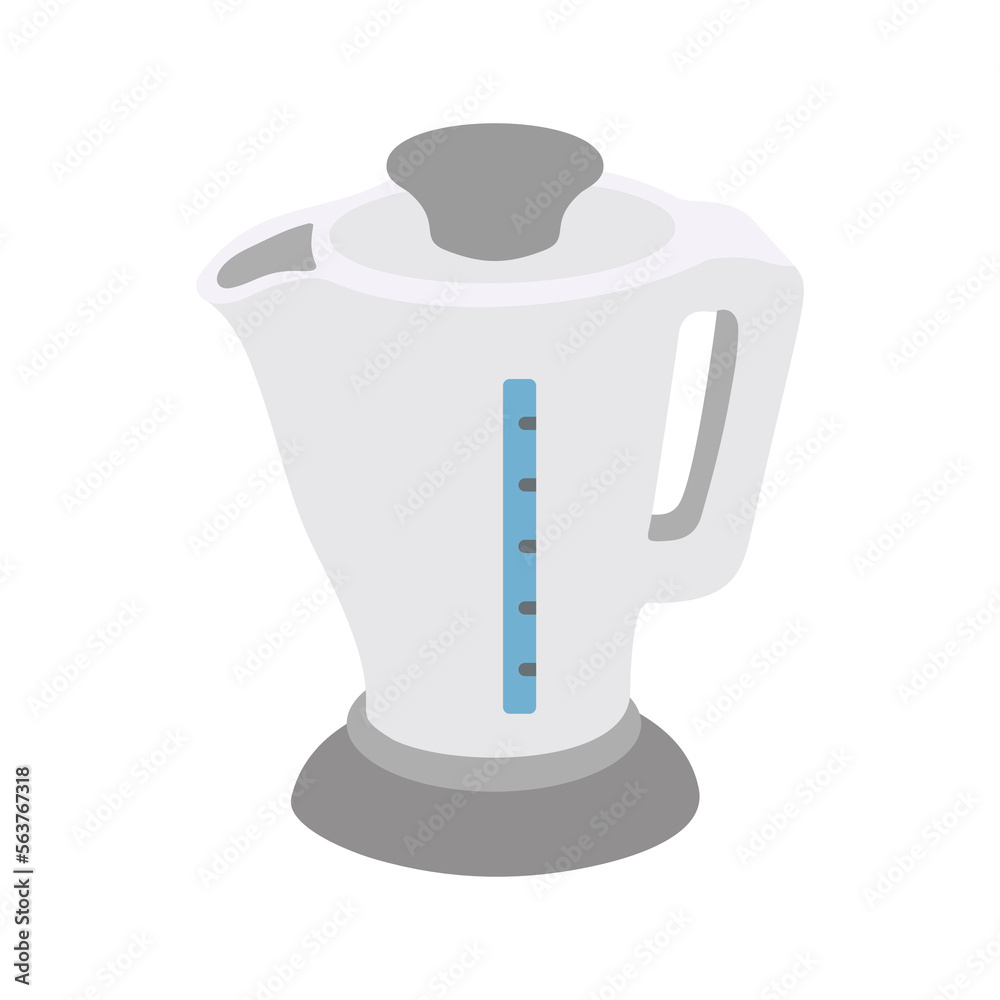 Electric kettle color isolated on white icon, design in flat style Electric kettle color isolated on white icon, design in flat style