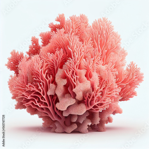 Coral full body image with white background ultra realistic    