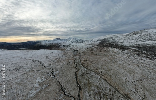 Wallpaper Mural Snowdonia, Wales (UK), Winter 2023. Aerial landscapes of snow and mountains. Torontodigital.ca