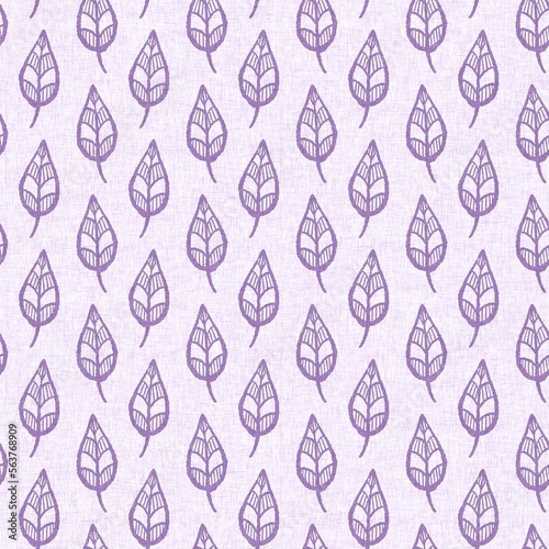 Gender neutral purple botanical foliage seamless raster background. Simple whimsical 2 tone pattern. Kids floral nursery wallpaper or scandi all over print.