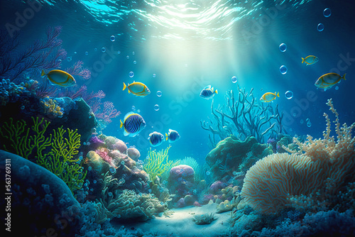 AI Generated Underwater Ocean Background © sharon