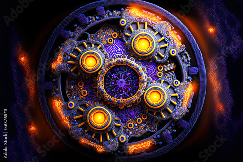 Wallpaper Mural Alien Life Pattern, Biomechanical, Generative AI Torontodigital.ca