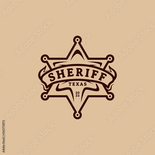 sheriff star emblem badge logo design