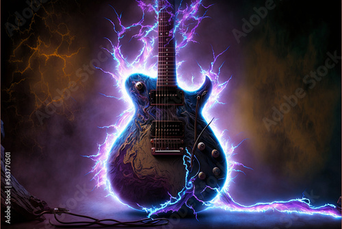 Electric guitar music equipament cinematic