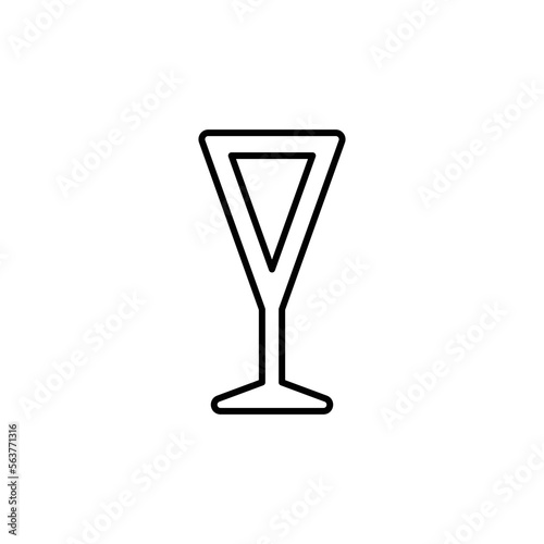 glass icon. outline icon