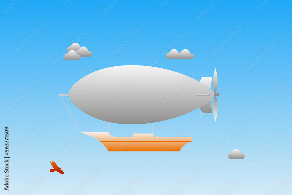 Fototapeta premium 飛行船