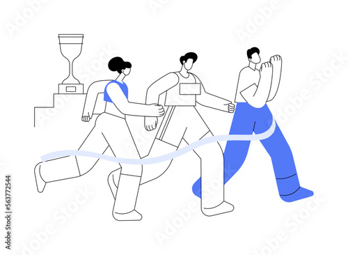 Marathon abstract concept vector illustration.