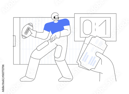 American football abstract concept vector illustration.