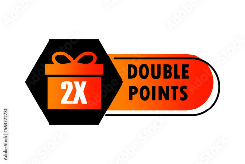 box double points. Card for marketing design. Vector illustration.