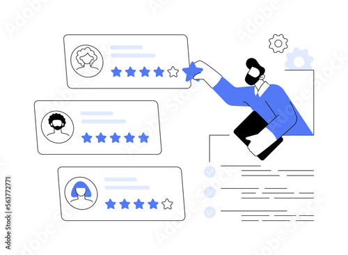 Performance rating abstract concept vector illustration.