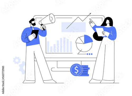 Marketing team abstract concept vector illustration.