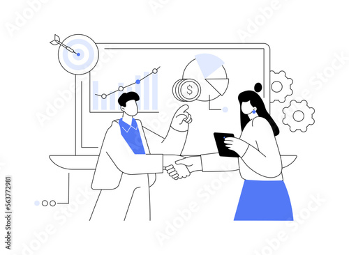 Affiliate marketing abstract concept vector illustration.