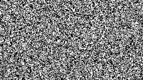 Seamless pixelated tv noise texture. White noise signal grain. Television screen interferences and glitches. Grunge background 
