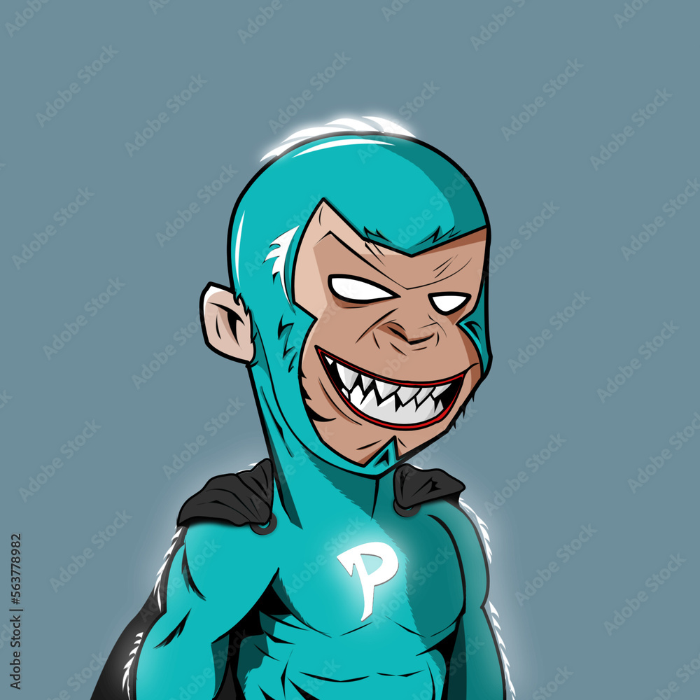 cartoon character general monkey portrait cartoon character general monkey portrait