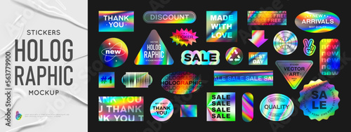 Fotografia Holographic sticker set