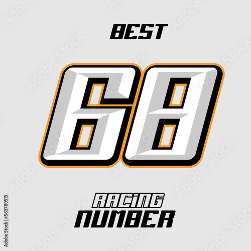Vector Racing Number Template 68
