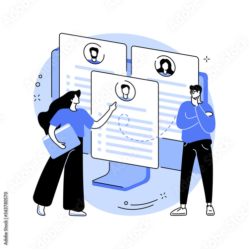 Human resources abstract concept vector illustration.