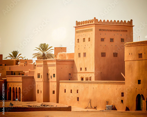 Fotobehang photo historical buildings in morocco  2 4.jpg