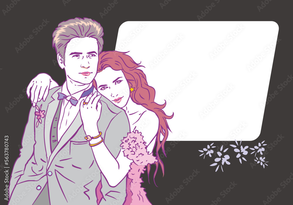 brie and groom on dark grey vector for card illustration decoration brie and groom on dark grey vector for card illustration decoration