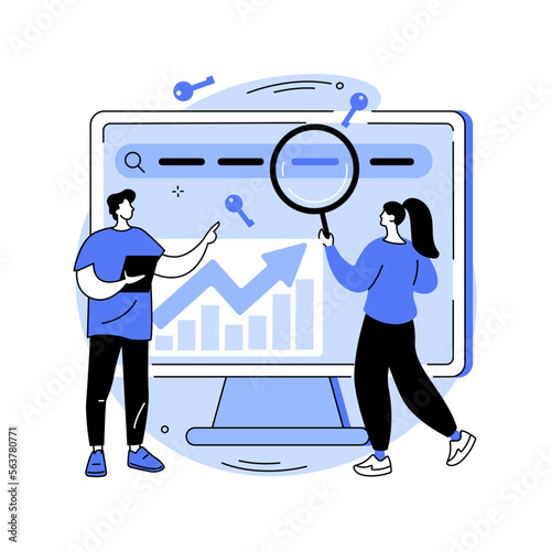 Keyword ranking abstract concept vector illustration.
