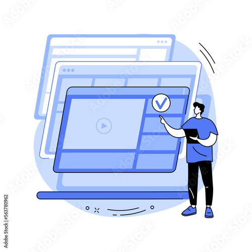 Wireframe abstract concept vector illustration.
