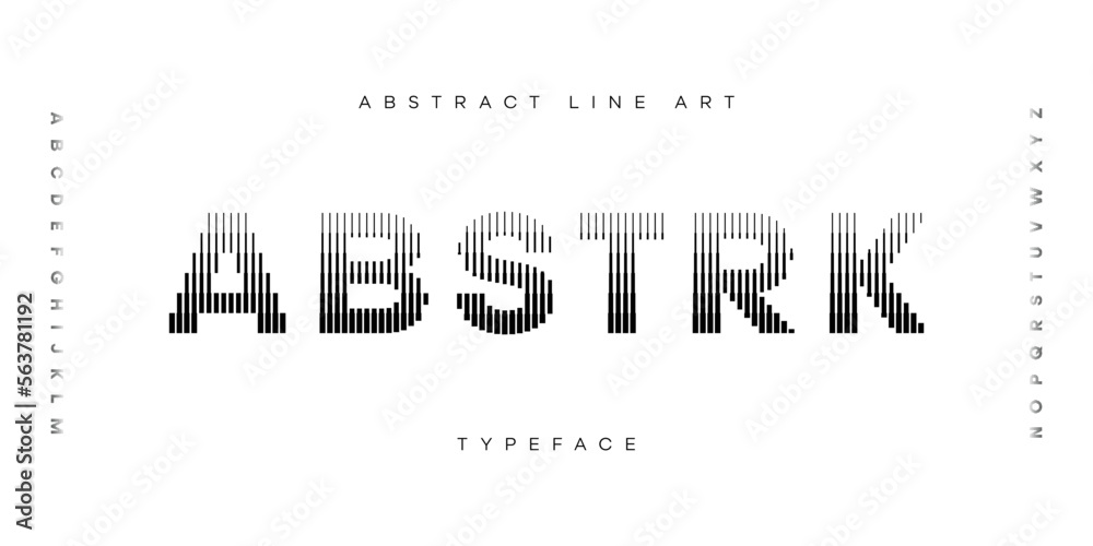 Abstract Vertical Geometric Line Font for Stylish Modern Logo