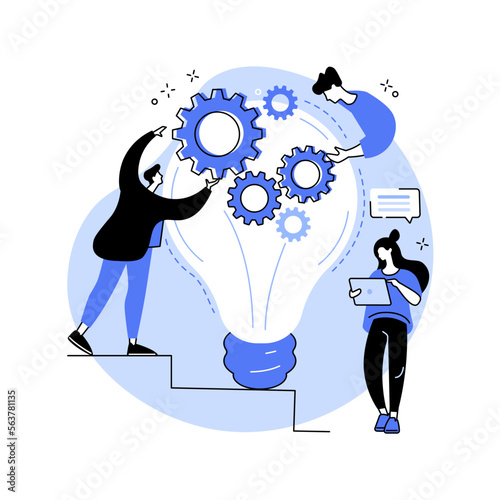 Creative idea abstract concept vector illustration.