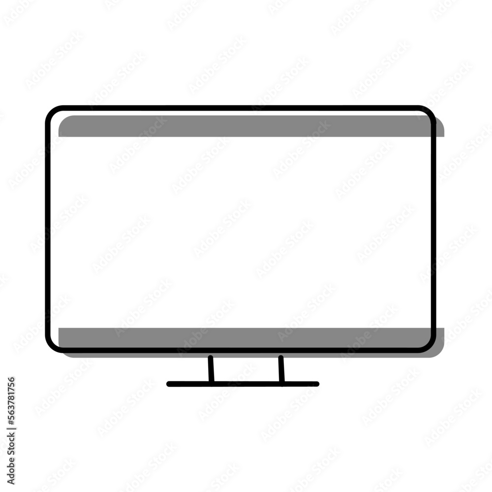 Screen of monitor on isolated background. Screen of monitor on isolated background.