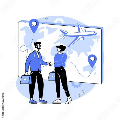 Expat work abstract concept vector illustration.