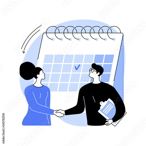 Arrange appointment abstract concept vector illustration.