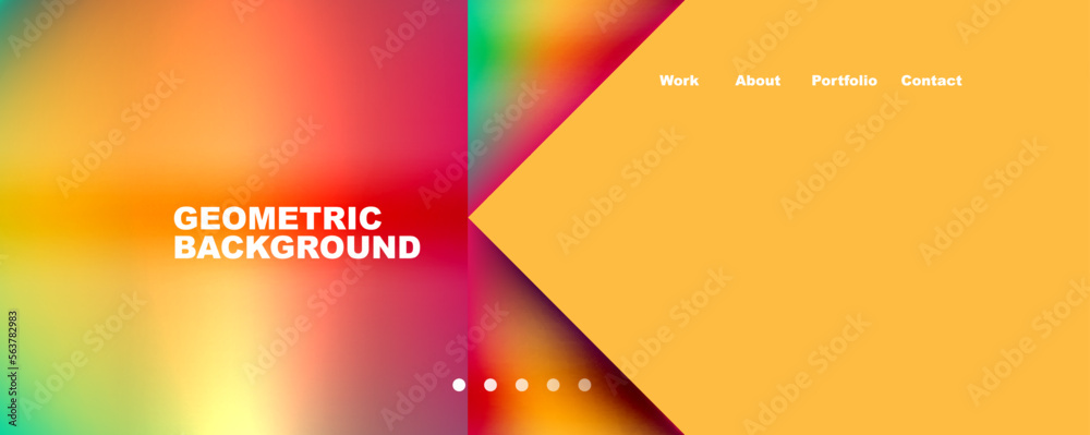 Minimalist geometric abstract background with fluid gradients. Vector Illustration For Wallpaper, Banner, Background, Card, Book Illustration, landing page