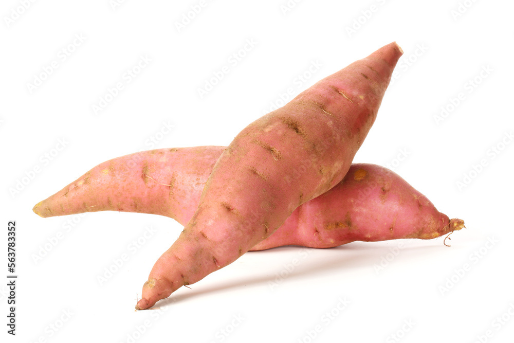 sweet potato on the white background sweet potato on the white background