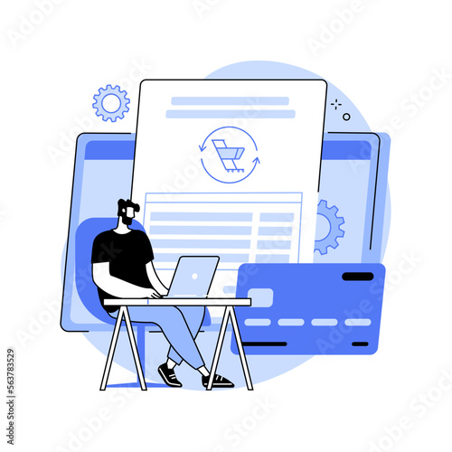 Pending payment abstract concept vector illustration.